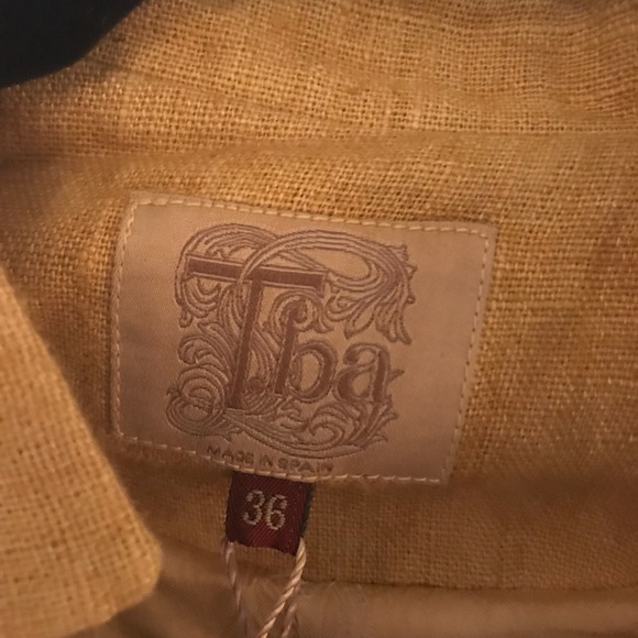 NWT...gorgeous Indian linen jacket  by Tba size 36 - Picture 3 of 5